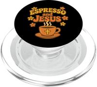 Espresso and Jesus - Groovy Christian Coffee Lover PopSockets PopGrip for MagSafe