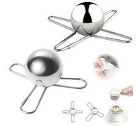 Espresso Ball for Espresso Coffee,Little Stainless Steel Frozen Ice Ball for Coffee Enhances Flavor,Espresso Extract Chilling Tool,Reusable,Coffee Cooling Ball for Coffee Lovers(Four Forks+Trident)