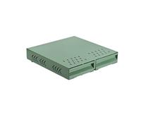 Espresso Bar Knock Box, Coffee Organizer, Double Drawer Metal Containers for Home Office(Two Drawer-Green)