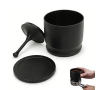Espresso Blind Shaker, 58mm Aluminum Alloy Anti Flying Coffee Powder Rings Dosing Rings Press Espresso Stirrer Tool Coffee Dosing Cup for Home and Commercial Use (Black)