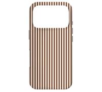 Espresso Brown Cream Stripes Retro Coffee Autumn Aesthetic Case for iPhone 17 Pro