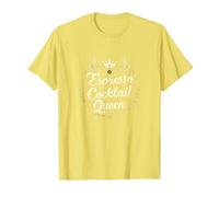 Espresso Cocktail Queen: Royalty of Caffeinated Mixology T-Shirt, Men, Lemon, 3XL