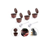 Espresso Coffee Capsule Filters - Nescafe - Brown - 4Pcs - With 2 Spoons - Dolce Gusto Compatible