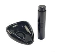 Espresso Coffee Dose Tray Kit Featuring Pottery Scoop, Spray Bottle for Static Control, and Grounds Needle for Consistent and Accurate Coffee Grinding (blacktray+spray Bottle)