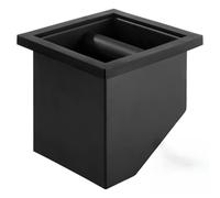 Espresso Coffee Ground Knock Box Chute, Desktop Knocking Residue Box with Rubber Bar, Compact Square Bottomless Waste Bucket, Countertop Coffee Tool for Home, Cafe, and Office Use, Daily