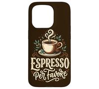 Espresso Coffee Lover Barista Caffeine Italian Phrase Case for iPhone 15 Pro