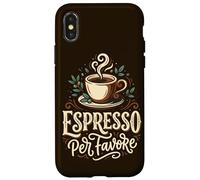 Espresso Coffee Lover Barista Caffeine Italian Phrase Case for iPhone X/XS