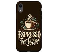 Espresso Coffee Lover Barista Caffeine Italian Phrase Case for iPhone XR