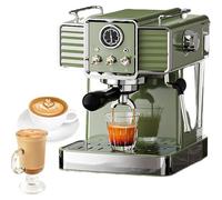 Espresso Coffee Machine with Milk Frother, 1.6L Removable Water Tank, Visual Pressure Gauge, Professional Pump Maker for Espresso, Latte, Cappuccino