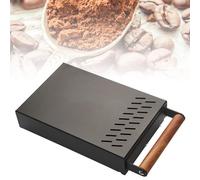 Espresso Coffee Storage Box Removable Shockproof Bar Wood Handle & Non-Slip Base Ideal for Home Kitchens Offices & Bars - Stylish Coffee Canister.
