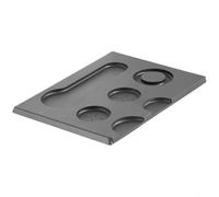Espresso Coffee Tamping Mat Silicone Non-Slip With Organized Slots For Portafilter Tamper Distributor Coffee Station Mat For Home And Commercial Baristas(Grey)