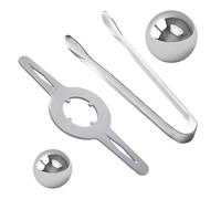 Espresso Cooling Ball - No Dilution Stainless Steel Four Parts Extraction Brewing Cooling Tool | Iced Coffee Espresso Steel Ball - For All Baristas and Coffee Lovers Cocktail & Bourbon Caf