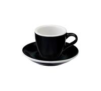 Espresso cup with a saucer Loveramics Egg Black, 80 ml