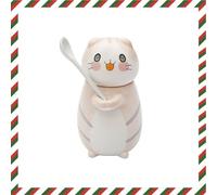 Espresso Cups Cats 300 ml, Cappuccino Cups Cat, Ceramic Cup Cat, Suitable for Home, Office, Is A Good Gift Choice (Pink White)