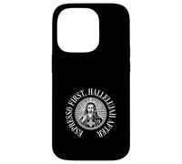 Espresso First, Hallelujah After Coffee Church Saying Case for iPhone 14 Pro