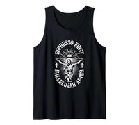 Espresso First, Hallelujah After Coffee Church Saying Tank Top