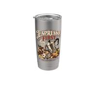 Espresso First Then Everything Else Funny Coffee Lovers Stainless Steel Insulated Tumbler