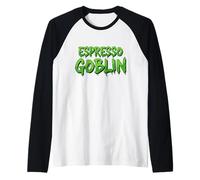 Espresso Goblin Local Caffeine Coffee Shop Barista Drink Raglan Baseball Tee