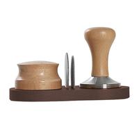 Espresso Jam Station, Espresso Jam Pad Espresso Pad Wooden Espresso Stand Coffee Press Pad 16.7x9cm/6.57x3.46 Inch Coffee Jigger Organizer Non-Slip Coffee Jigger for c