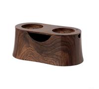 Espresso Knock Box 2 in 1 with Anti Slip Base, Tamper Mat and Detachable Coffee Tamping Station for Organized and Stable Coffee Workstation (Brown)