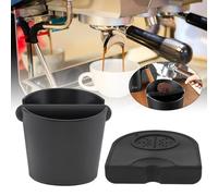 Espresso Knock Box 5inch, Coffee Knock Box Silicone Coffee Tamper Mat Espresso Machine Accessories, Come with Removable Knock Bar and Anti-Slip Base for Home Office, Barista Tools