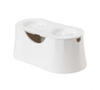 Espresso Knock Box,Coffee Tamper Mat,Detachable 2 In 1 Tamping Station Featuring Noise Reduction,Wide Opening,For Grounds,Anti-Slip Base (White)