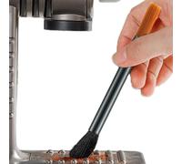 Espresso Machine Brush | Double Head Soft Bristles Grinder Cleaner with Alloy Handle | Multifunctional Integrated Effective Coffee Machine Supplies for Manual Grinder