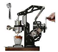 Espresso Machine Manual Coffee Maker, Mechanical Hand Cranked with Adjustable 18 Bar Pressure, Visual Pressure Gauge and 58mm Portafilter for Home or Office Use