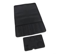 Espresso Machine Mat Silicone 60x40cm Non Slip Base with Tamping Station for Barista Accessories Grey(Black)
