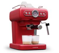 Espresso Machine with Milk Frother Coffee Maker Cappuccino 19 Bar 2 Cups Red