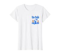 Espresso Maker Coffee Chicken COOP Value Graphic T-Shirt, Women, White, S