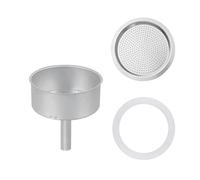 Espresso Maker Filter Basket, 9 Cup Moka Pot Replacement Funnel | For Mocha Coffee Maker Pot, 1pcs Filter, 1pcs Silicone Gasket Seals