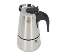 Espresso Maker Induction, 450 ml Stainless Steel Mocha Pot, Silver, Modern, Manual, 2.3V AC, Camping Coffee Maker, 1 Count