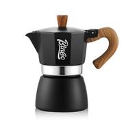 Espresso Maker Stovetop, Moka Pot 3 Cups, Espresso Pot Classic Italian Coffee Maker,Single Safety Valve (Black, 3 Cup)
