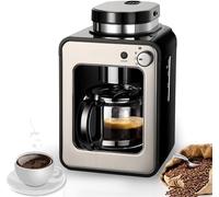 Espresso Maker with Grinder, Fully Automatic Bean to Cup Coffee Brewer, Compact & Portable for Whole Beans and Ground Coffee, Ideal for Home or Office Use