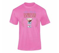 Espresso Martini Bow Graphic T-Shirt 1 - Expresso Adult Tee, That's That Me Espresso Gift, Cocktail Lover Top - Pink Large