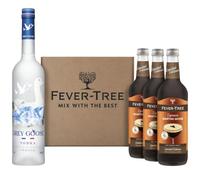 Espresso Martini Cocktail Bundle with GREY GOOSE Premium French Vodka, 70cl / 700ml + Fever Tree Espresso Martini Mixer 3x500ml