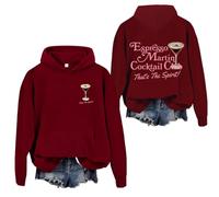 Espresso Martini Hoodie, Espresso Martini Hoodies, Martini Hoodie, Martini Hoodies, Unisex Hoodie Claret