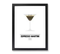 Espresso Martini Typography Quote Framed Wall Art Print, Ready to Hang Picture for Living Room Bedroom Home Office Décor, Black A2 (64 x 46 cm)
