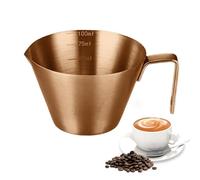 Espresso Measuring Cup with Handle - Espresso Measuring Cup Baristas, Espresso Pouring Cup with Scale | Multifunctional Metal Espresso Cup, Metal Espresso Accessories, Expresso Shots Cup with Handle