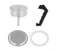 Espresso Moka Pot Replacement Parts Set Handle Funnel Filter Gasket for 1-12 Cup Brewers, Coffee Maker Accessories Kit(9 Cup)
