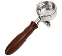 Espresso Portafilter 58 mm for E61, Rosewood Handle, Double Spouts, 9.2 in, 23.4 cm, Coffee Machine Handle for Barista, Cafe and Home Use