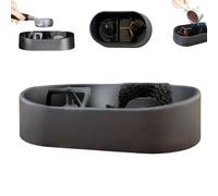 Espresso Portafilter Cleaning Kit Professional Cleaning Set With Holder Brush And Grounds Tray Fits 51 53 58mm Portafilters Barista Tools (1Pcs)