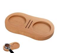 Espresso Pressing Pad, Coffee Press Station | Wooden Coffee Mat - Coffee Pressed Pad 16.7x9cm/6.57x3.46 inch, Tamper Proof Organizer for c