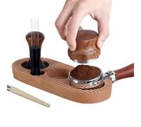 Espresso Pressing Station, Coffee Press Station - Tamper Holder for | Wooden Tamper Mat Holder for C