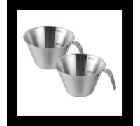 Espresso Shot Cups with Handle 90Ml Espresso Measuring Cup 2 Pack Stainless Steel Pouring Cup for Coffee Espresso
