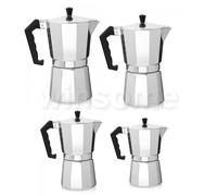 Espresso Stove Top Coffee Maker 3/6/9/12 Cups Aluminium Percolator Moka Pot
