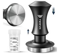 Espresso Tamper 58.3MM, Premium Barista Espresso Coffee Tamper with 2 Calibrated Spring Loaded Stainless Steel Ripple Base, Constant 30lb, Compatible with Espresso Coffee Machine (Black)