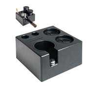 Espresso Tamper Station, Black Tamping Station Plastic Coffee Tamper Stand, Portafilter Holder for 51/54/58mm Espresso Accessories