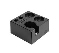 Espresso Tamper Station, Black Tamping Station Plastic Coffee Tamper Stand, Portafilter Holder for 51/54/58mm Espresso Machine Accessories(7 in One)